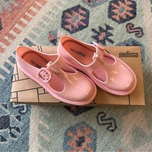 Mini Melissa “Jackie” Sparkly Pink Mary Janes - Size 11